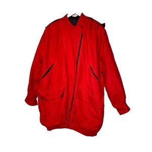 Yugoslavia Moda Mirjana Maric Kreacija vintage Jacket oversized 56" Chest Red